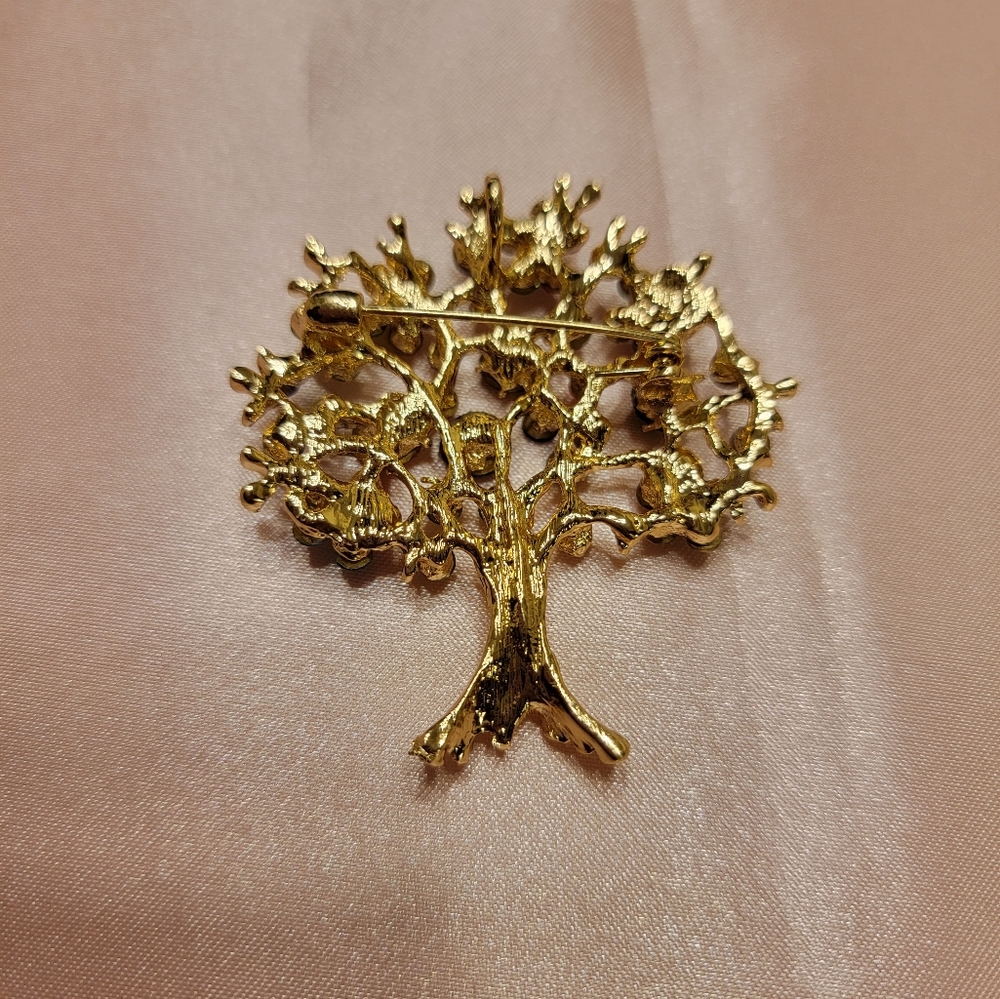Multicolor Rhinestone Tree-Designed Brooches - Picture 2 of 3